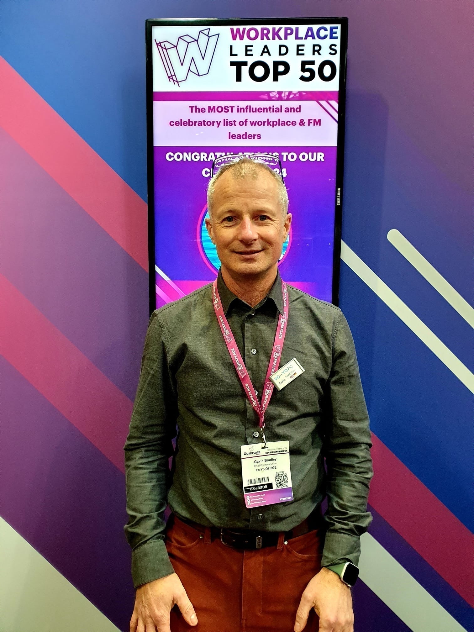 Gavin Bradley in Workplace Leaders Top 50 | Yo-Yo DESK®