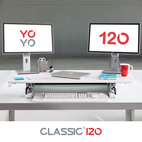 Yo-Yo DESK 120 Triple Monitor Standing Desk Converter