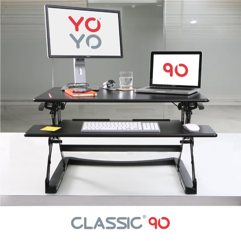 Yo-Yo DESK 90 Black Front View