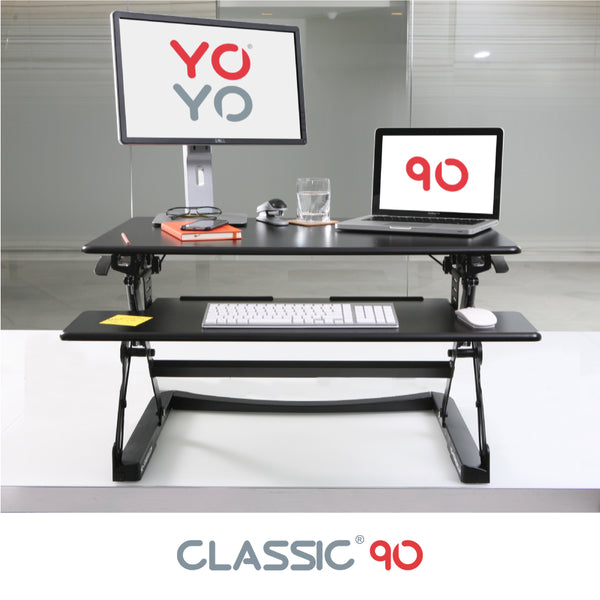 Yo-Yo DESK 90 Black Front View