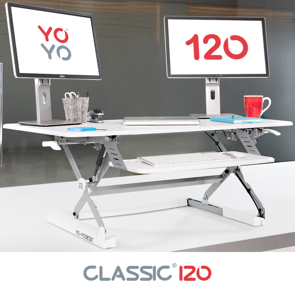 Yo-Yo DESK 120 Triple Monitor Standing Desk Converter