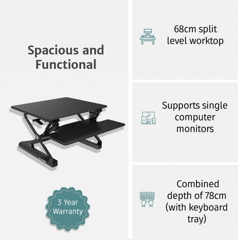 Yo-Yo DESK 70 Single Monitor Standing Desk Converter