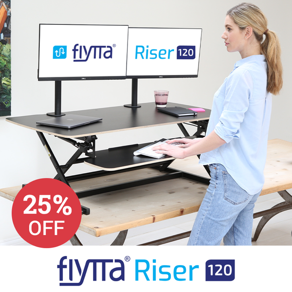 FLYTTA RISER 120 Dual Monitor Standing Desk Converter