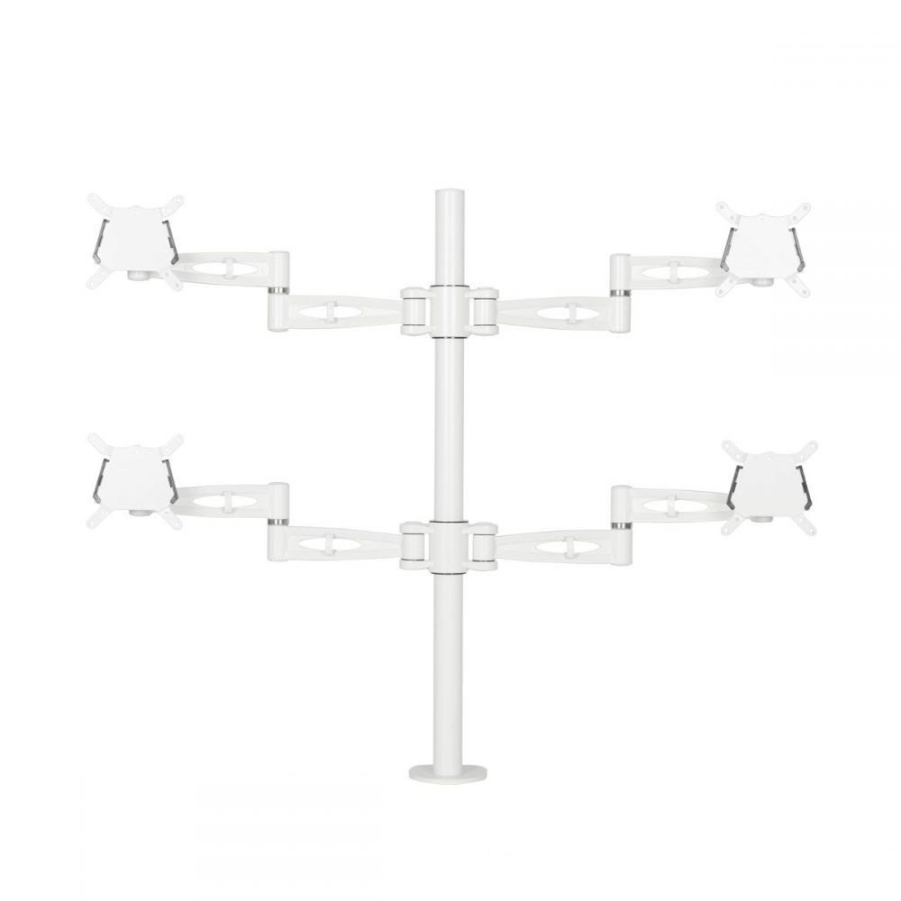 Monitor Arms – Quad : WHITE